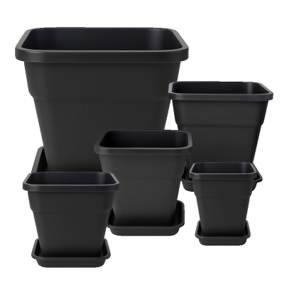 Pflanztopf quadratisch mit Untersetzer 25 Liter