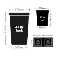 AutoPot easy2grow 4 Set mit weißen 15 Liter...